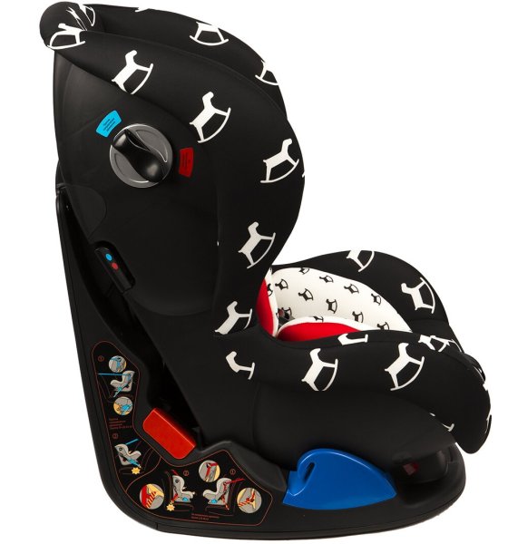 Leader Kids Детское автокресло Corvet / цвет черный, белый (лошадки)