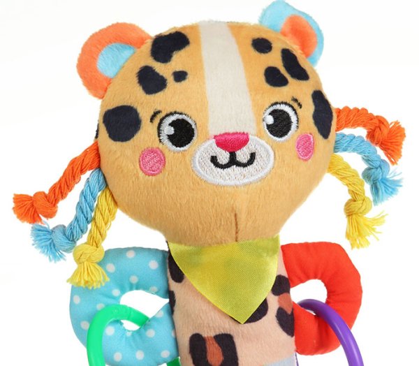 Крошка Я Игрушка-пищалка "Леопард", с погремушкой
