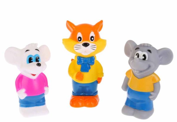 Капитошка Набор игрушек для ванны «Кот Леопольд и два мышонка»