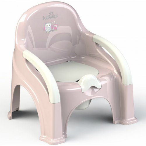 Kidwick Горшок-стул туалетный Премьер / цвет розовый, белый/белый с белой крышкой