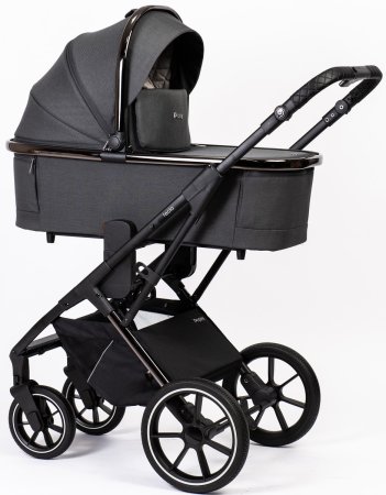 Коляска Peppy Tecla 2в1 Shadow Antrazit Chrome Edition  (графит)