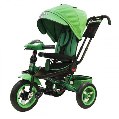 Lexus Trike Велосипед детский трехколесный, надувные колеса, музыкальная панель / цвет зеленый
