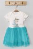 Little star Платье для девочки "Феечка", интерлок + сетка / рост 98 см / с 2 лет / цвет кремовый-мятный