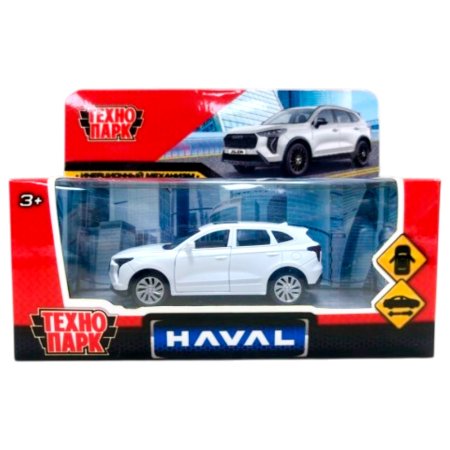 Машина металл haval jolion 10,5 см, двери, инерц. белый, кор. Технопарк 414557