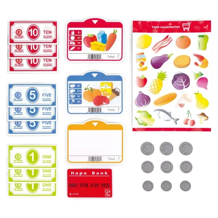 Hape Касса детская деревянная игрушечная / цвет красный, белый
