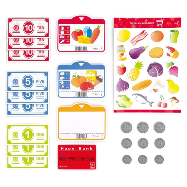 Hape Касса детская деревянная игрушечная / цвет красный, белый