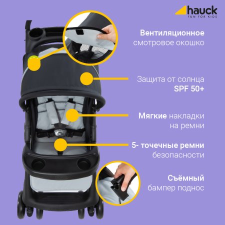 Hauck Прогулочная коляска Shopper Neo II / цвет caviar, silver