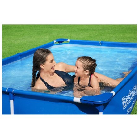 Bestway Бассейн каркасный Steel Pro 56401 / цвет голубой