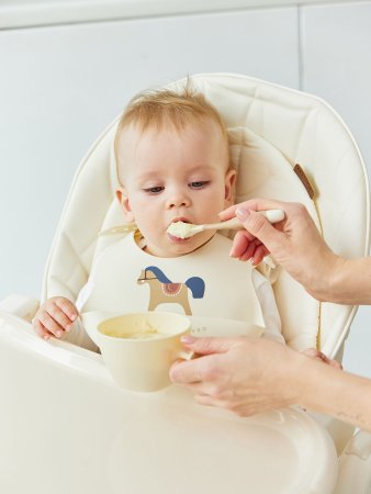Happy Baby Набор: ложка и вилка / цвет cream and light brown (кремовый-светло-коричневый)