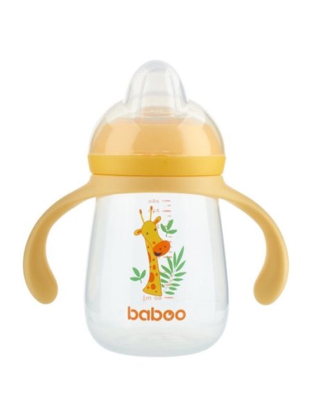 Baboo Поильник-непроливайка с силиконовым носиком Safari, 260 мл / цвет желтый
