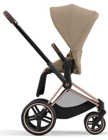 Cybex Коляска 2 в 1 Priam IV Rosegold / цвет Cozy Beige (бежевый, рама розовое золото)