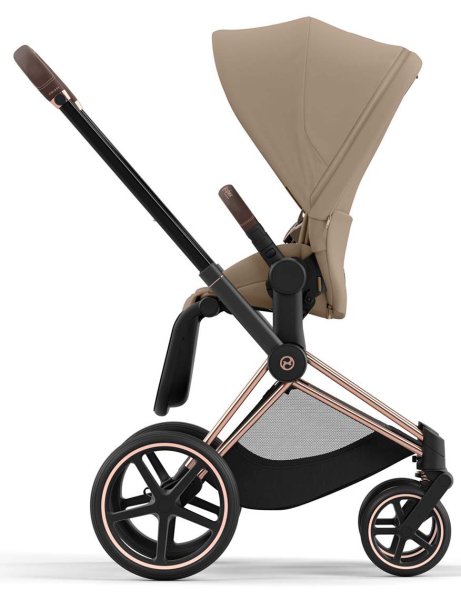 Cybex Коляска 2 в 1 Priam IV Rosegold / цвет Cozy Beige (бежевый, рама розовое золото)