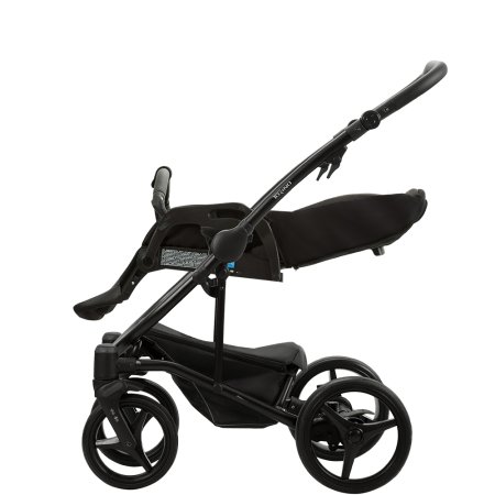 Bebetto Детская коляска 2 в 1 Torino / цвет 01 кремовый ткань/ экокожа / рама белая