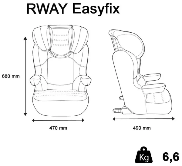 Nania Детское автокресло Rway Easyfix Racing Luxe / цвет Grey
