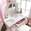 KidKraft Туалетный столик из дерева "Модница" White Medium Vanity & Stool