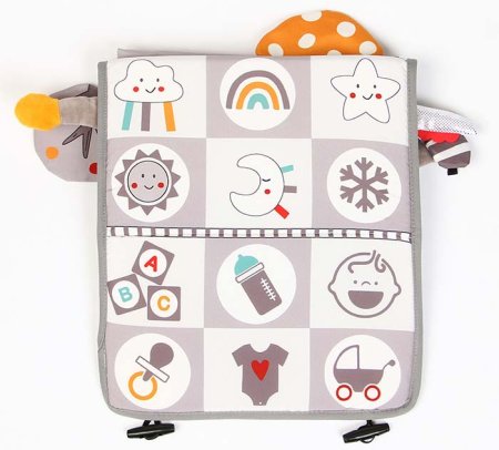 Крошка Я Развивающий коврик с книжкой - шуршалкой 3 в 1 «Зверята»