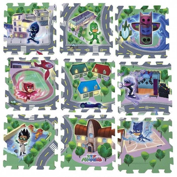 игрушка PJ Masks Коврик-пазл Город Героев (9 сегментов)
