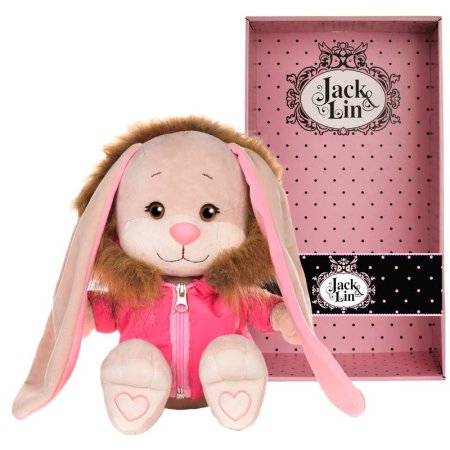 Jack&Lin Зайка в Розовой Зимней Куртке, 25 см, в Коробке