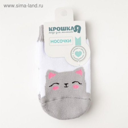 (м)Носки махровые Крошка Я "Котик" (р.8-10)
