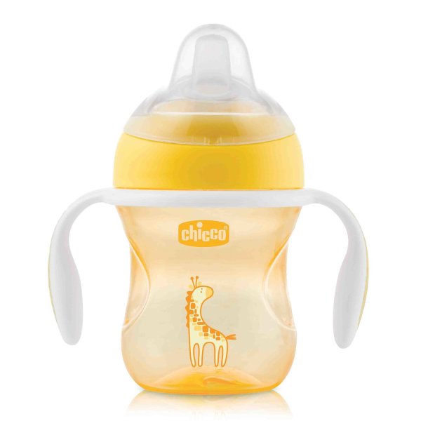 Chicco Чашка-поильник Transition Cup, 200 мл, цвет / салатовый, желтый