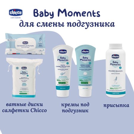 Присыпка Chicco BABY MOMENTS без талька, 130 гр 00012800000000