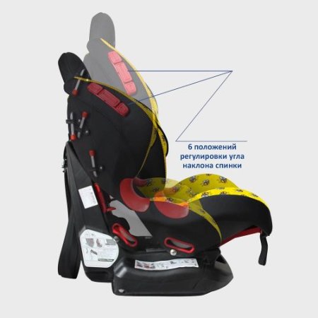 Siger Детское автокресло Art " Кокон " / пчелка / I/II / желтый