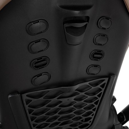 ROAN Коляска 2 в1 Esso короб + прогулка leather/Camel/Black/руч.Тем.коричневый(2 места) 