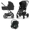 Коляска Cybex Balios S Lux BLK 3в1 (+дожд)  (Moon Black)