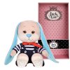 Jack&Lin Мягкая игрушка "Зайчик в Полосатой Кофточке и Синих Штанишках", 25 см