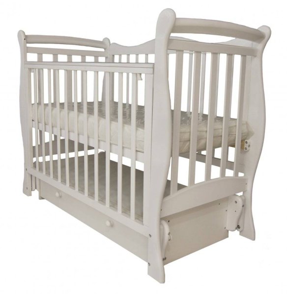 Bambini Moretti Кроватка "Амадеа" универсальный маятник / цвет  белый