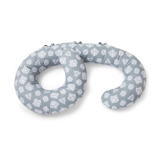 Наволочка на подушку для беременных серая с орнаментом