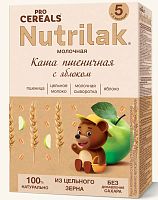 Nutrilak Premium Procereals Каша молочная пшеничная с яблоком, с 5 месяцев, 200 г					