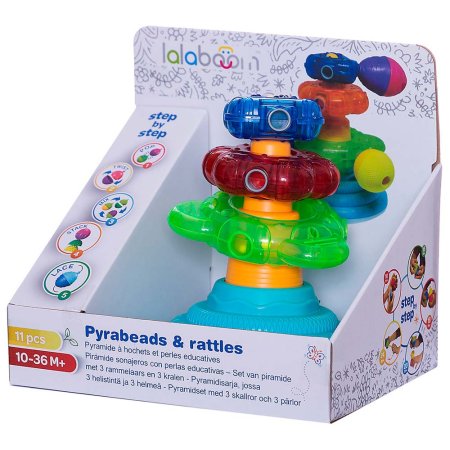 Lalaboom Игрушка развивающая "Пирамида с аксессуарами", 11 предметов
