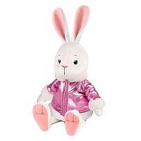 Maxitoys Luxury Мягкая игрушка Крольчиха Молли в Шубке, 20 см / цвет белый, розовый					