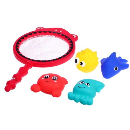 Крошка Я набор резиновых игрушек с сачком SL-07171  МИКС 10613594