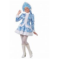 Карнавальный костюм /  Снегурочка Гжель / размер 44 / рост 170 см
