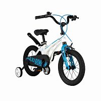 Maxiscoo Детский двухколесный велосипед Стандарт плюс 14", серия "Cosmic" (2021), цвет / белый жемчуг					