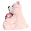 AURORA Игрушка мягкая "Медведь Большое сердце", 30 см / цвет розовый