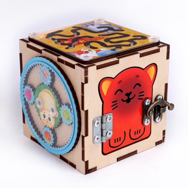 Лесная мастерская Бизиборд "Котокубик" IG0740 9019715