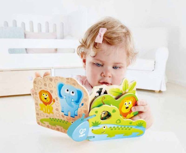 Фото товара Hape Детская книга "Дикие животные" 