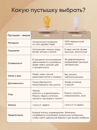 Пустышки силик.0-18 мес, 2 шт,Almond milk/ Taupe  классическая, свет.кольцо