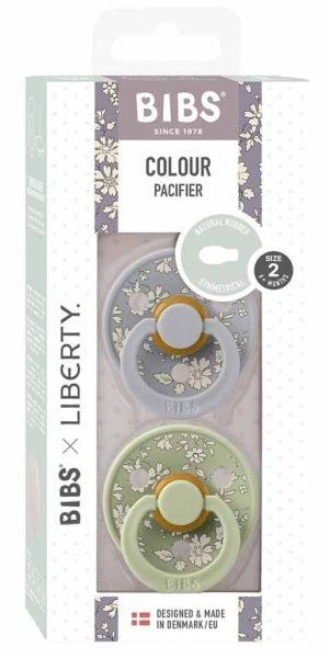 Bibs Набор пустышек Colour Liberty Symmetrical, 0+ / цвет Capel Cloud, Sage (серый, шалфей)