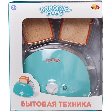 ABtoys Игрушечная бытовая техника Помогаю Маме Тостер / цвет голубой