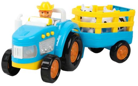 Умка Каталка с фигуркой «Трактор с прицепом»