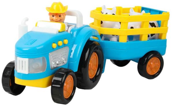 Умка Каталка с фигуркой «Трактор с прицепом»