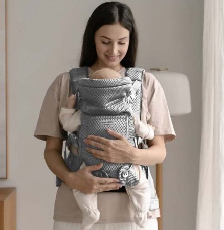 Babyrox Рюкзак-переноска Comfort 3D Mesh / цвет серебряный