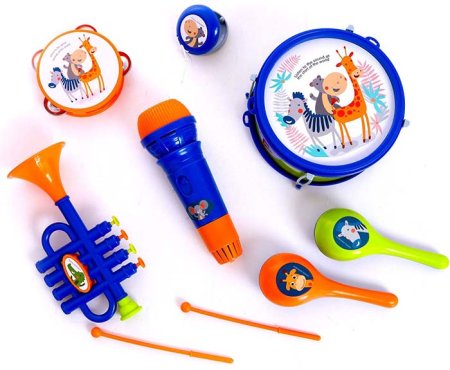 Zabiaka Набор музыкальных инструментов "Зверята", 9 предметов