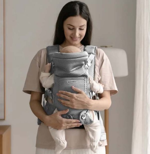 Babyrox Рюкзак-переноска Comfort 3D Mesh / цвет серебряный