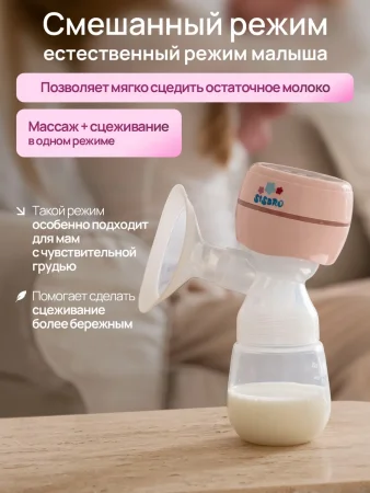 Молокоотсос электр.SISBRO CARE (Розовая)