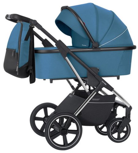 Carrello Коляска 2 в 1 Aurora CRL-6505 2023 / цвет Ocean Blue (синий), шасси Сhrome